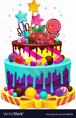 Show details for VectorStock Happy birthday cake Royalty Free Vector Image - VectorStock Picture of VectorStock Happy birthday cake Royalty Free Vector Image - VectorStock